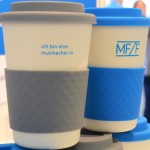 Heiß begehrt: Unsere Coffee-to-Go-Becher als Giveaway auf der HerCareer 2017.